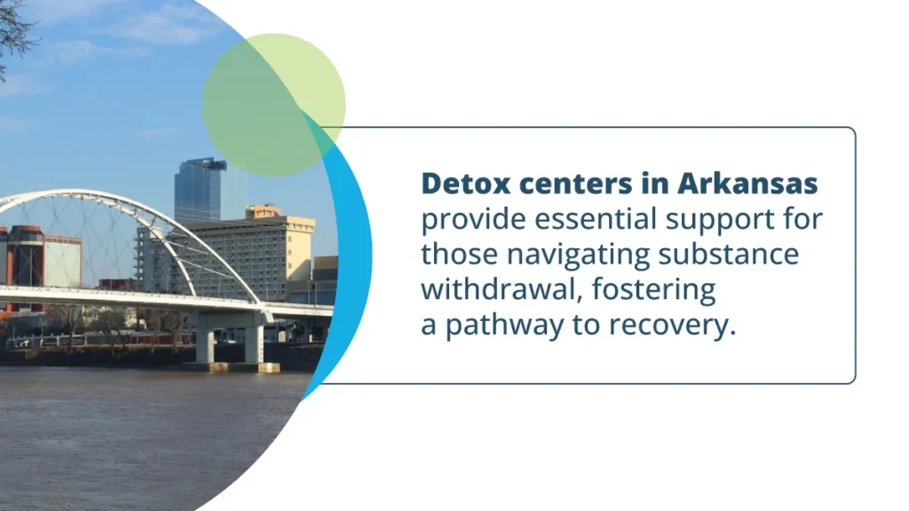 Skyline of Little Rock, Arkansas. Detox centers in Arkansas provide essential support for those navigating substance withdrawal.
