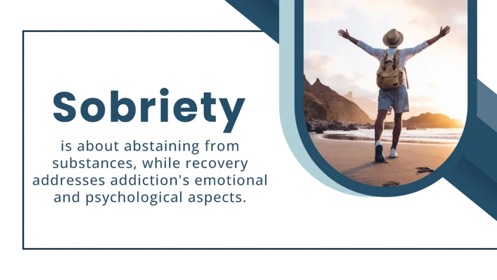 Man standing on a rocky beach with arms outstretched. Recovery addresses addiction's physical and psychological aspects.