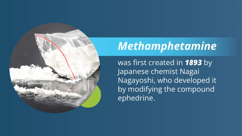 Methamphetamine was first created in 1893 by Japanese chemist Nagai Nagayoshi, who developed it by modifying the compound ephedrine.
